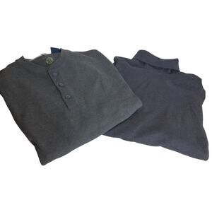 Scandia Woods Turtleneck And Plugg Henley Gray Size XL Set Of 2